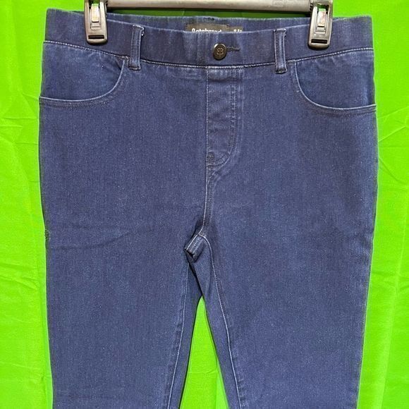 Betabrand Yoga Denim Classic Pull On Skinny Leg Jeans Dark Wash Medium Long - Picture 4 of 11